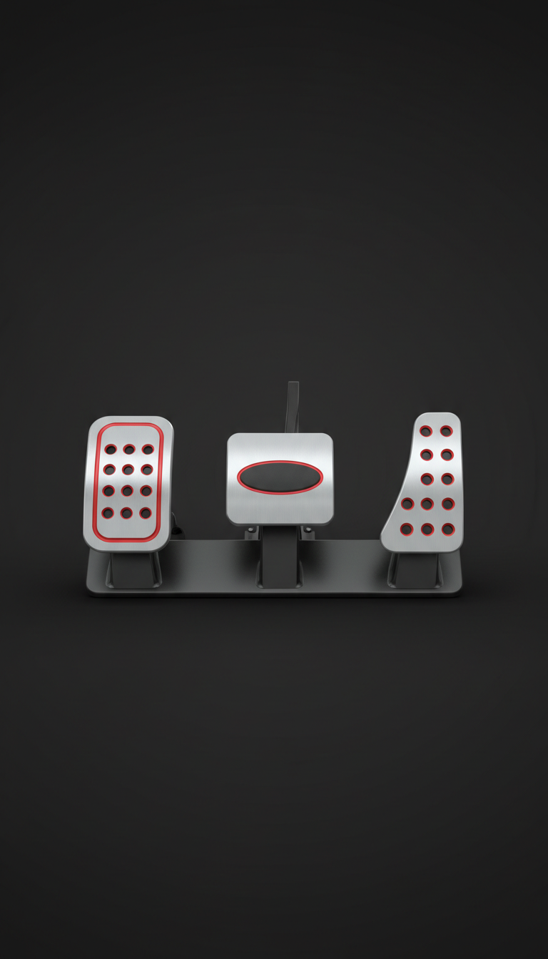 Polished Aluminum Pedal Set